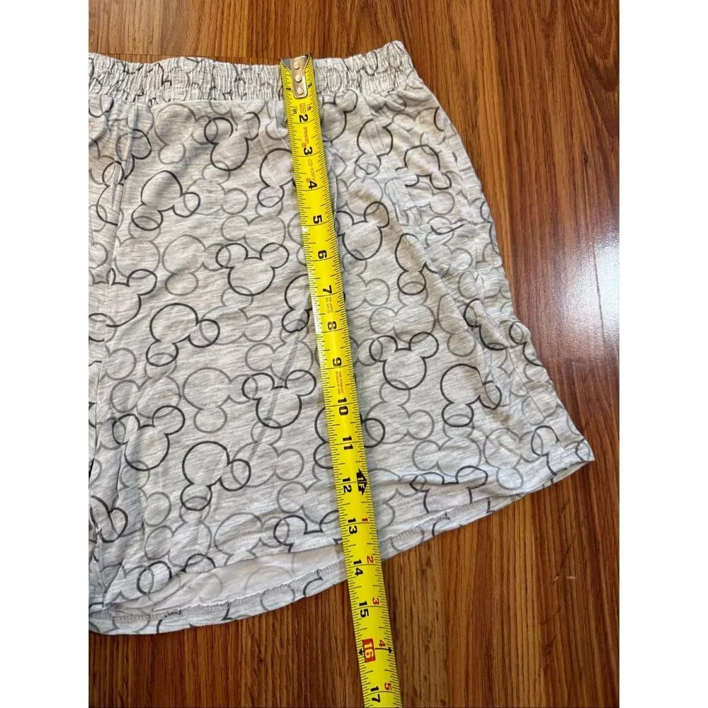 Disney Women's Mickey Mouse Heather T-Shirt Shorts Pajama Set Gray Large - Picture 10 of 12